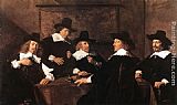 Frans Hals Canvas Paintings - Regents of the St Elizabeth Hospital of Haarlem